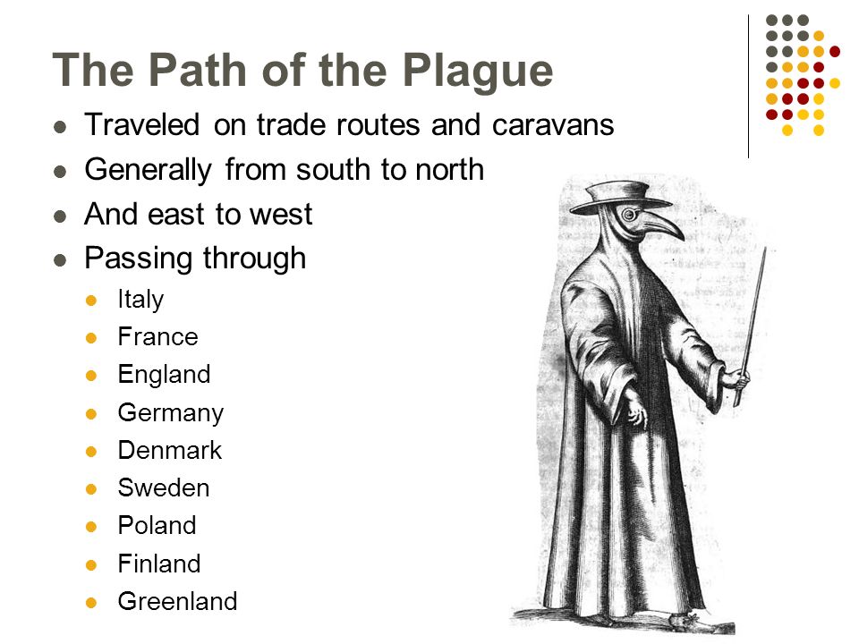 The Path of the Plague Traveled on trade routes and caravans