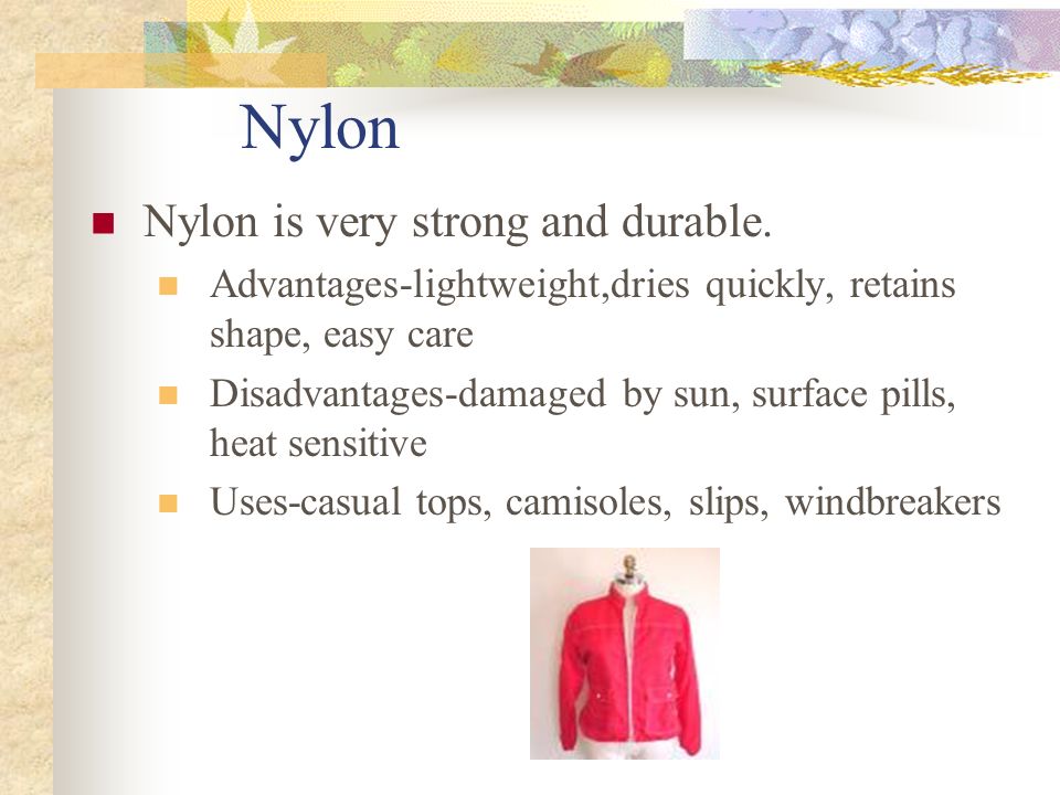 Advantages and Disadvantages of Nylon - Javatpoint