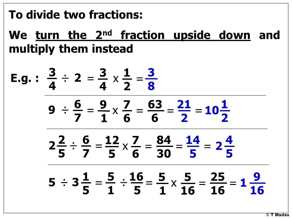 Dividing Fractions 3 4 1 8 C T Madas Ppt Video Online Download Dividing Fractions 3 4 1 8 C T Madas Ppt Video Online Download