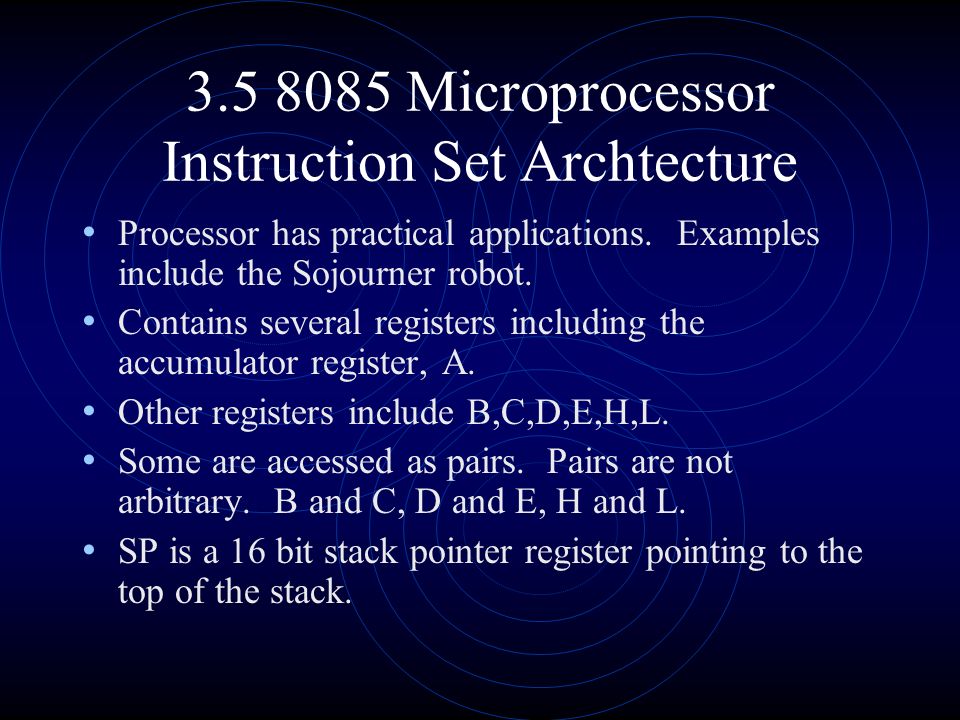 Microprocessor Instruction Set Archtecture