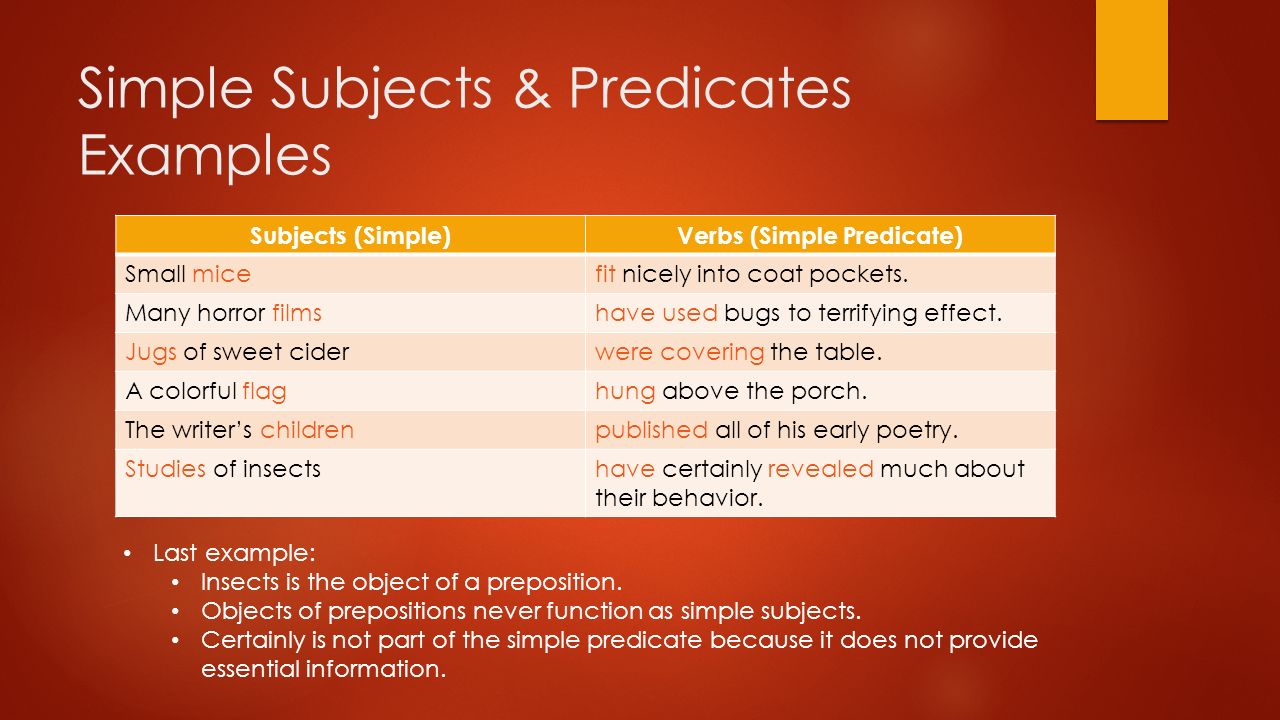 Subjects Predicates Ppt Video Online Download