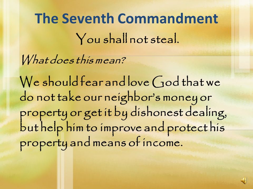 the seven commandments
