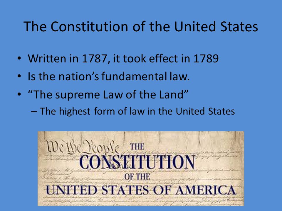 The Constitution of the United States