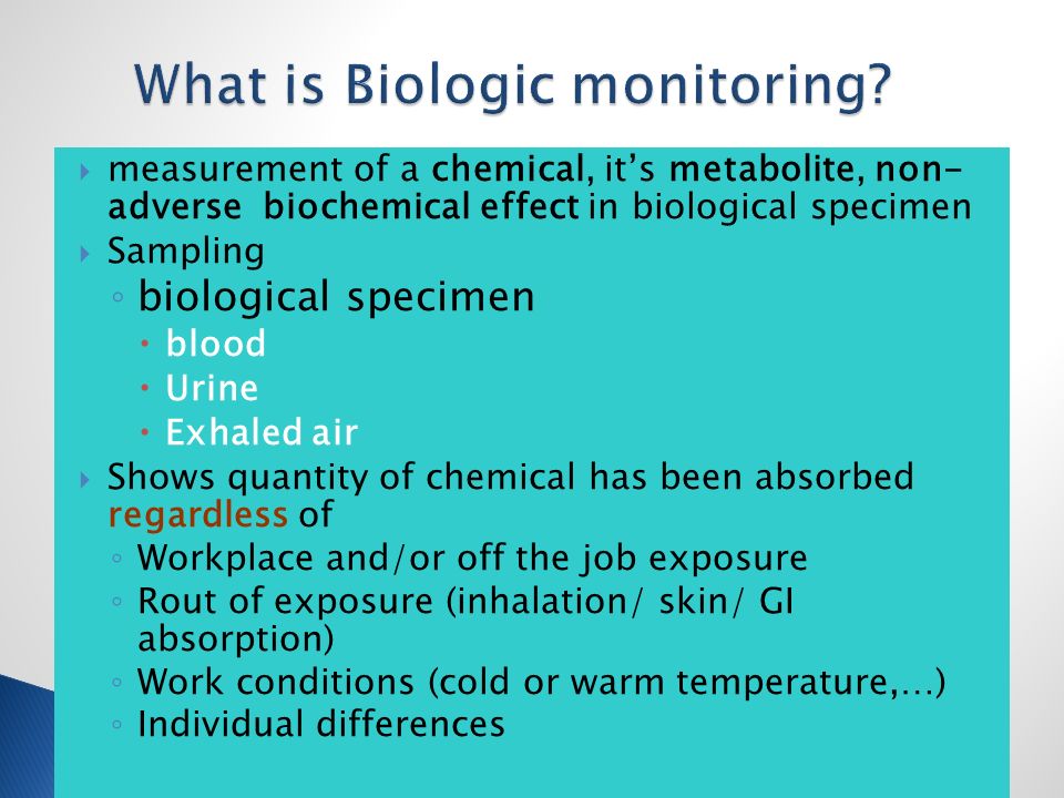 Biological monitoring - ppt download