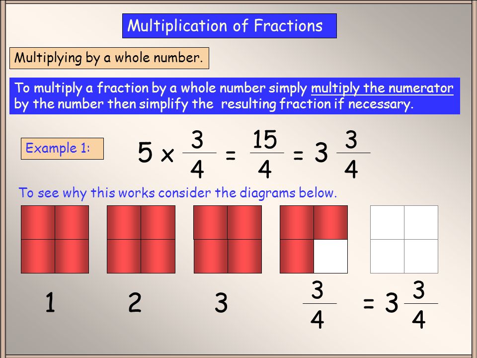 Whole Number 5 X 15 4 Multiplication Of Fractions Ppt Video Online Download
