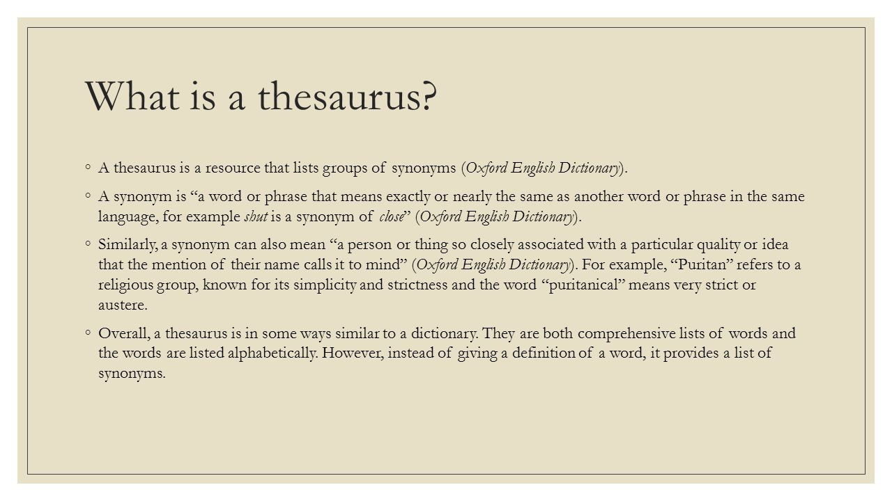 Thesaurus english