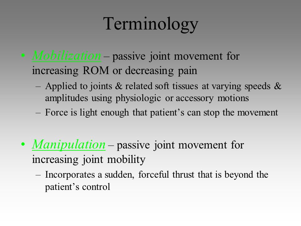 Joint Mobilization & Traction Techniques in Rehabilitation - ppt video  online download