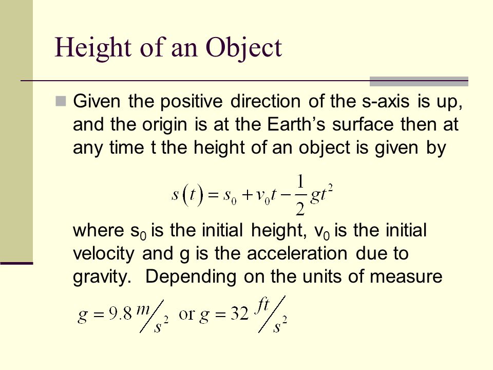 Height of an Object