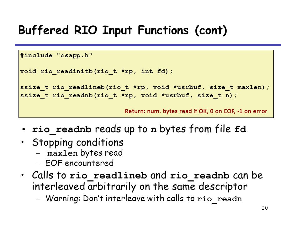 Buffered RIO Input Functions (cont)