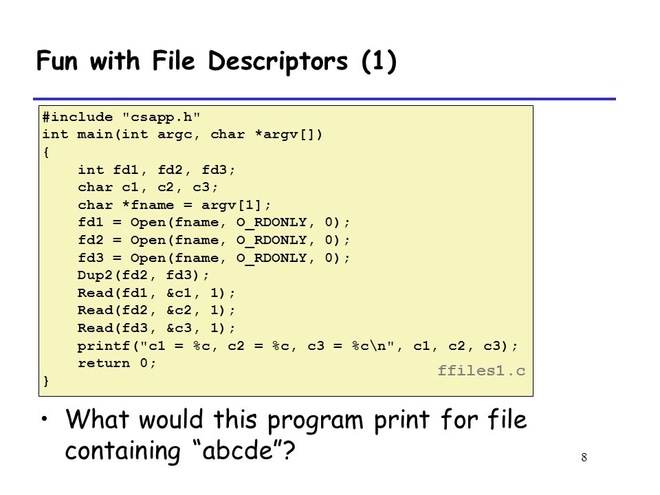Fun with File Descriptors (1)