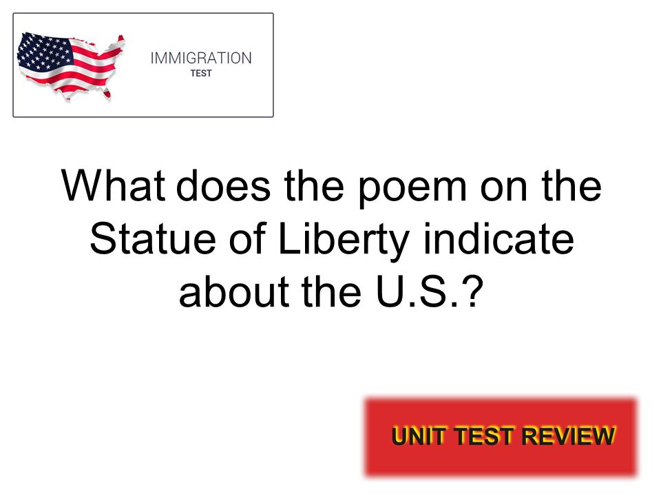 What does the poem on the Statue of Liberty indicate about the U.S.