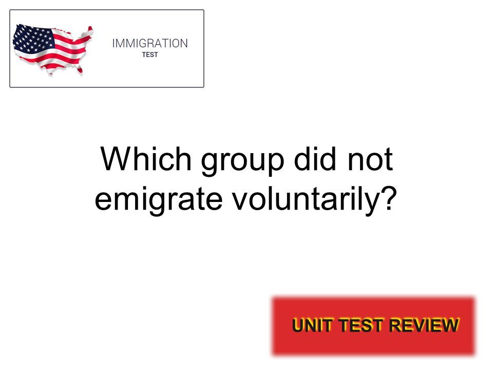 Which group did not emigrate voluntarily