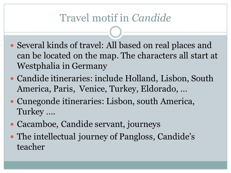 Travel motif in Candide