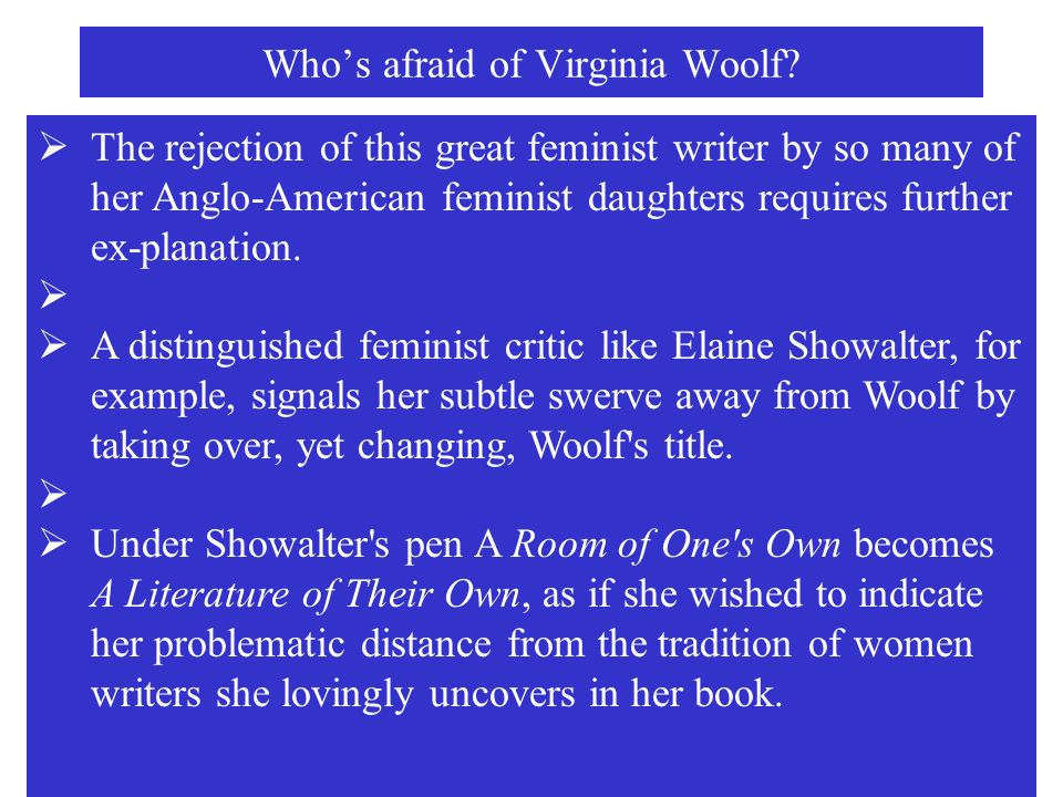 virginia woolf and feminism