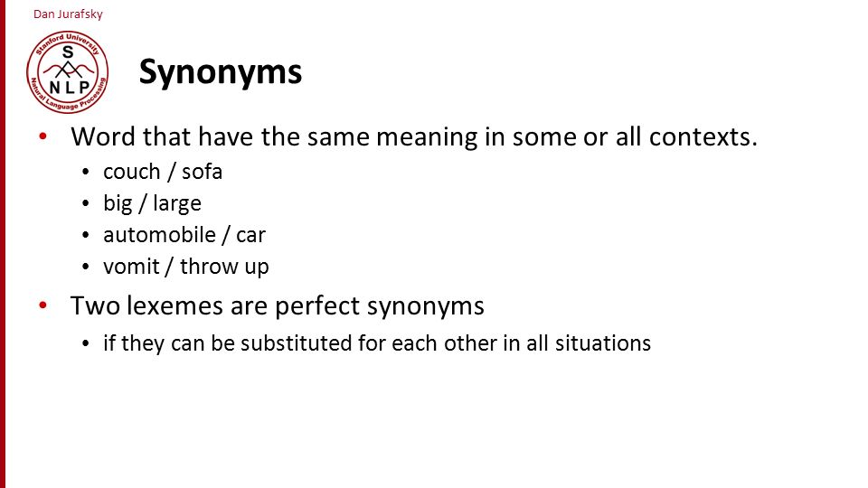 Word Meaning and Similarity - ppt video online download