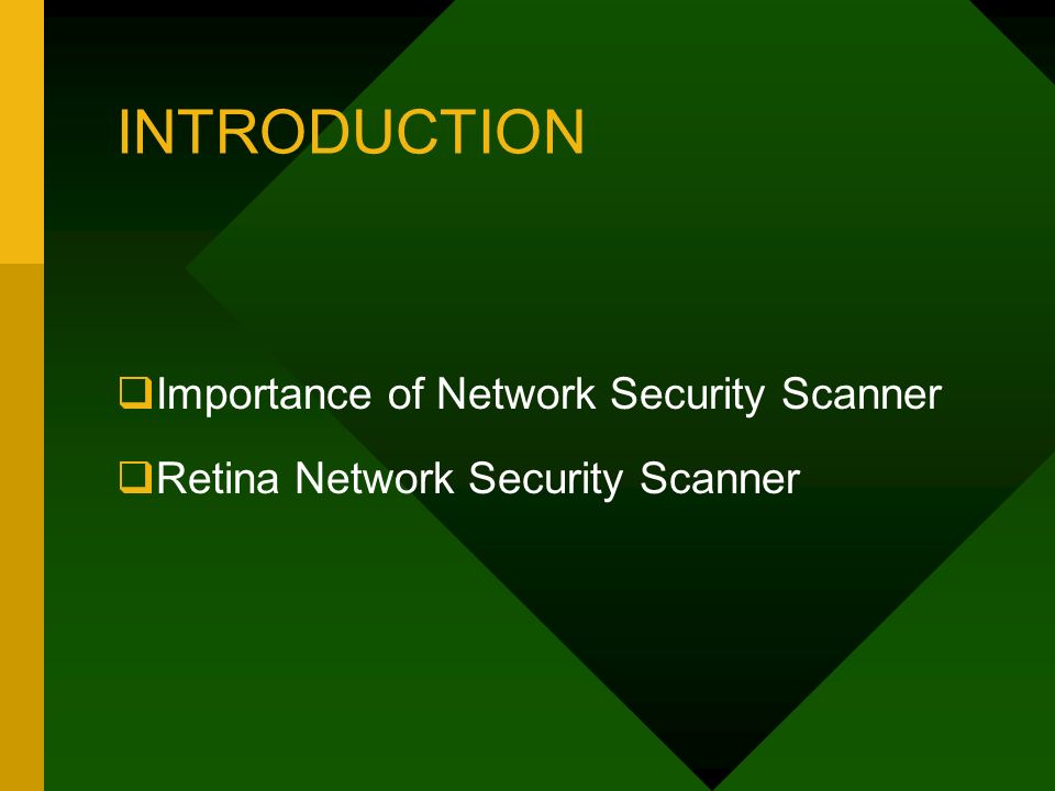 Retina Network Security Scanner - ppt download