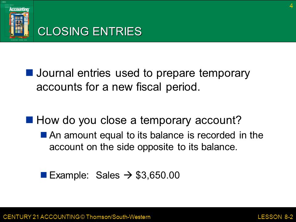 How do you close a temporary account