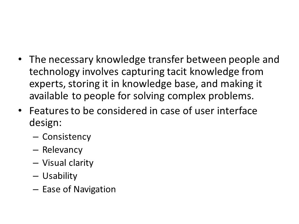 features of tacit knowledge