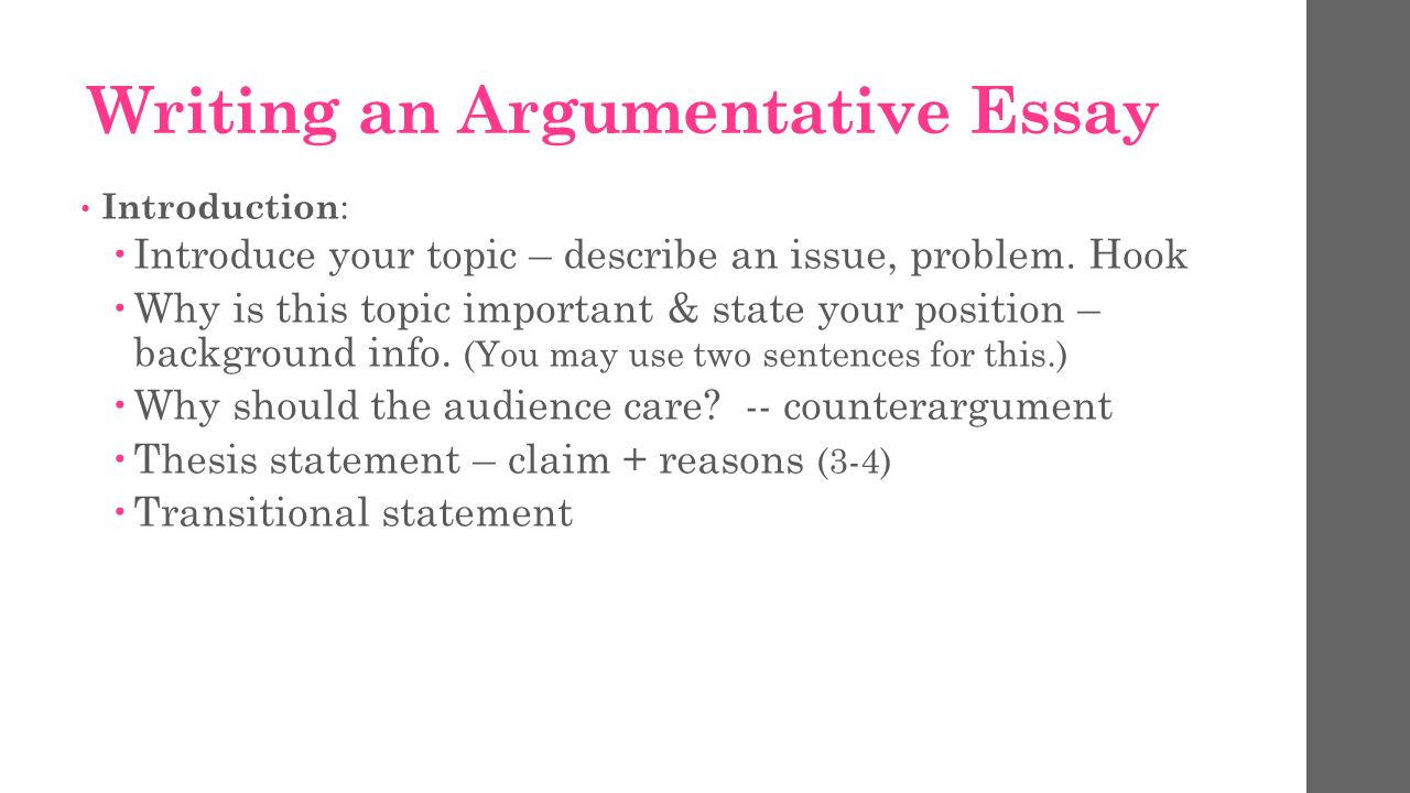 Argumentative Essay Take Notes. - ppt video online download