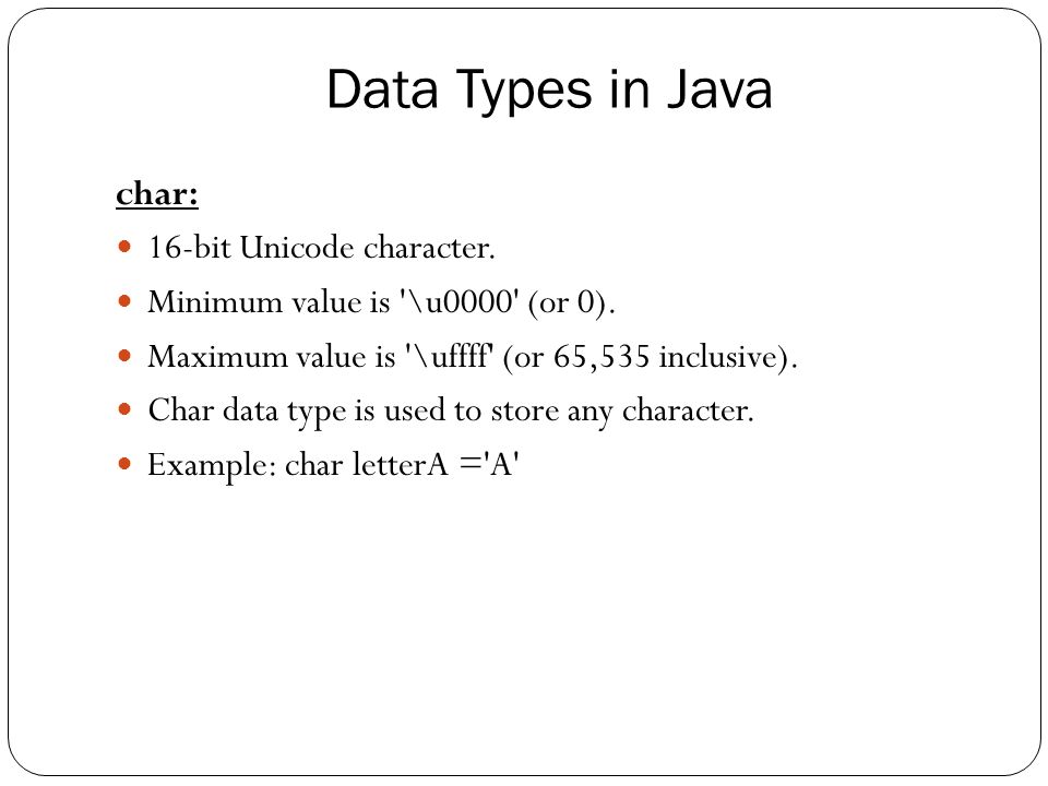 Java Data Types. - ppt video online download