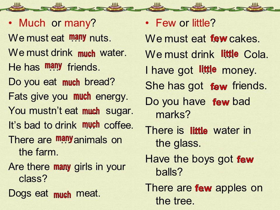 Much/many/little/few - ppt video online download