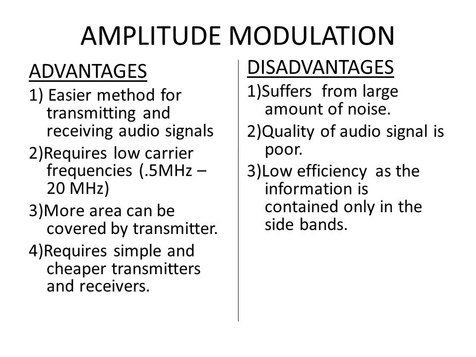 advantages of phase modulation
