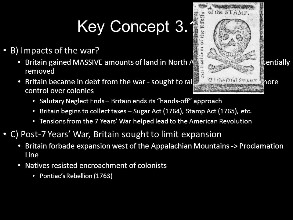 Key Concept 3.1, I B) Impacts of the war