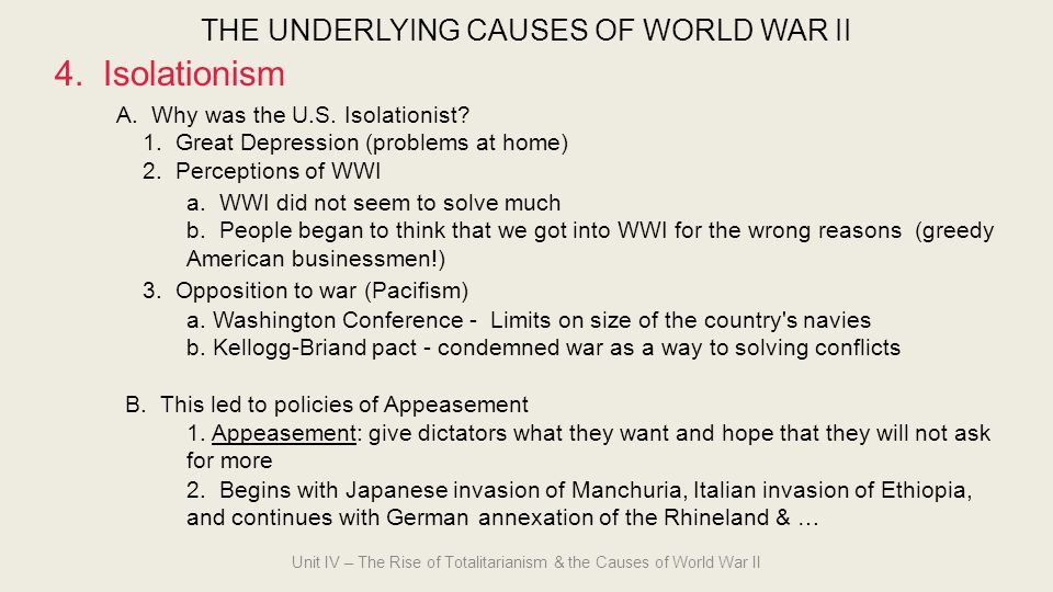 what are the underlying causes of ww1