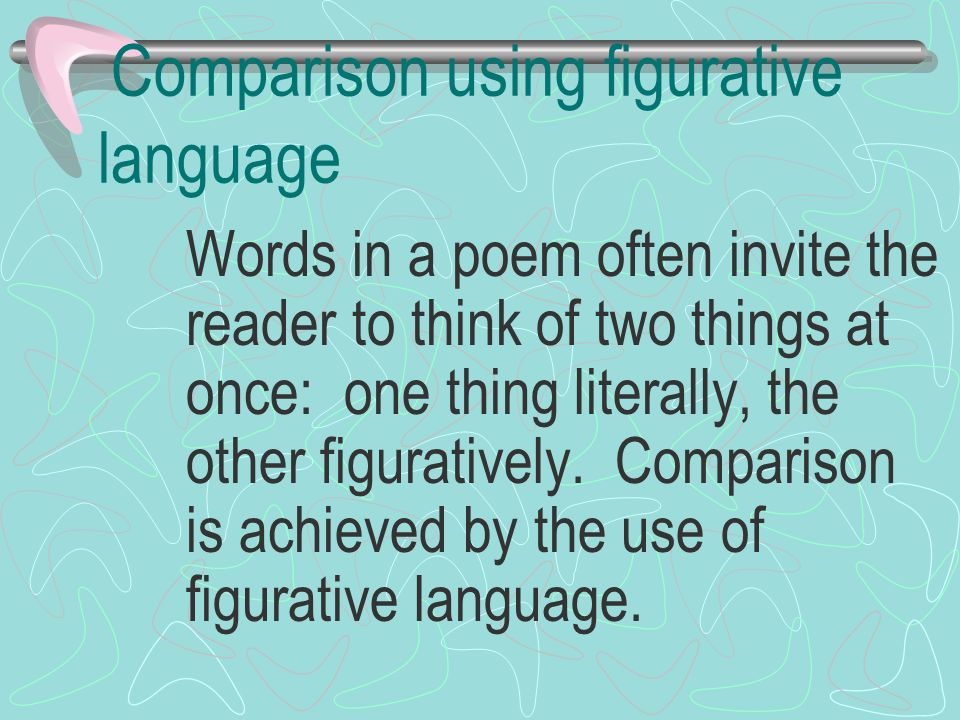 Comparison using figurative language