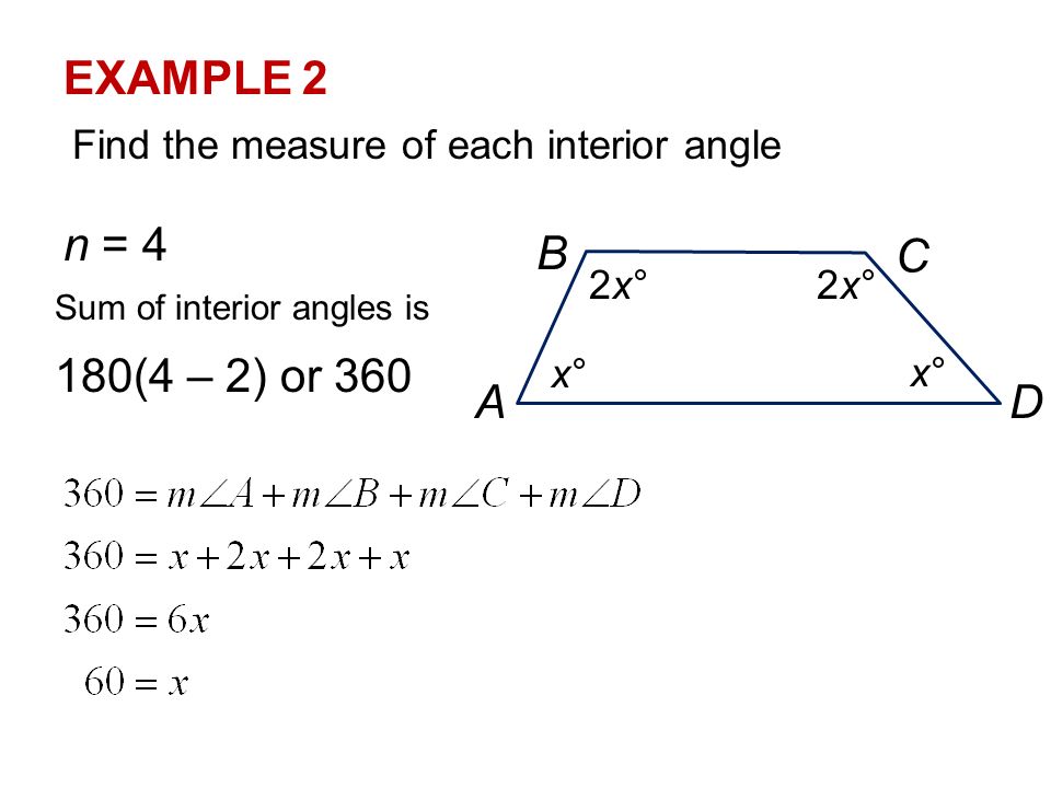 Angles Of Polygons Find The Sum Of The Measures Of The