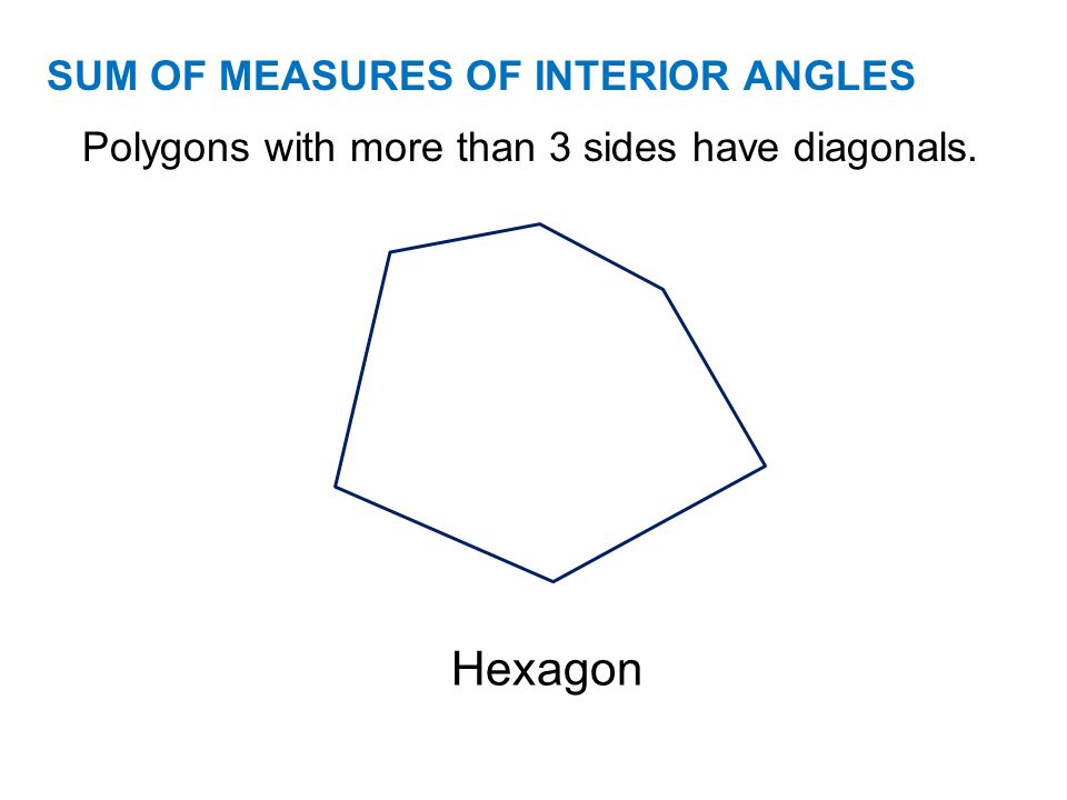 Angles Of Polygons Find The Sum Of The Measures Of The