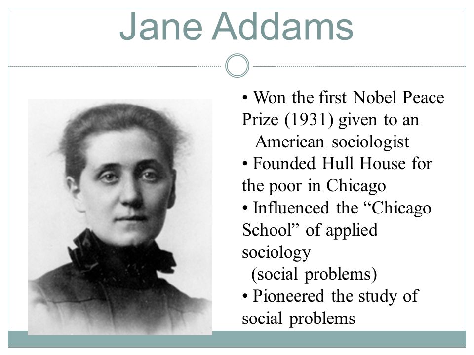 jane addams contribution to sociology