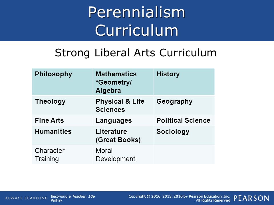 perennialism curriculum