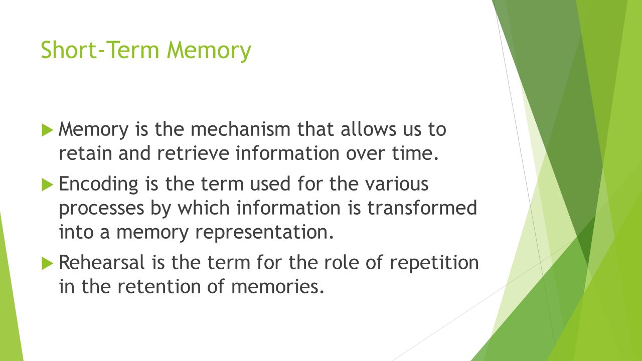 Short-Term vs Long-Term Memory - ppt video online download