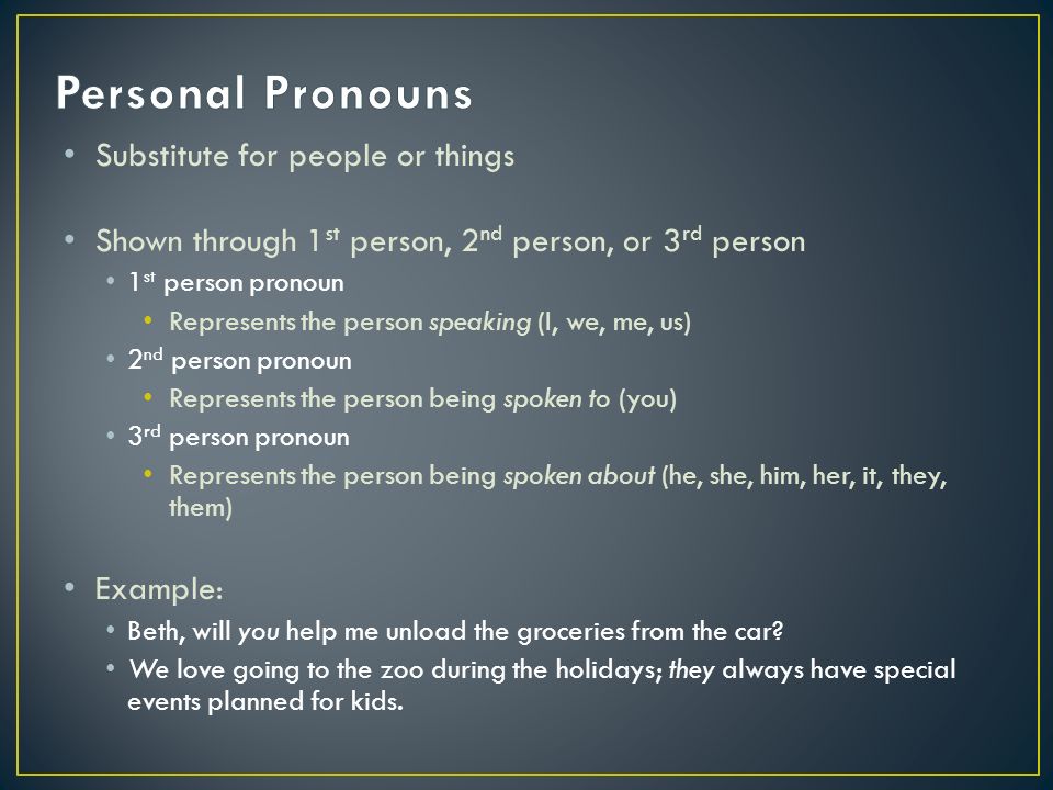 possessive, relative Pronoun Types personal, reflexive, ...