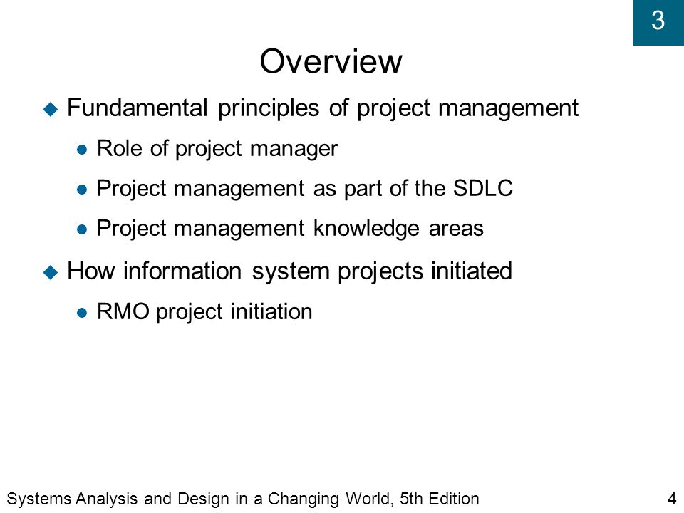 system analysis and design project management