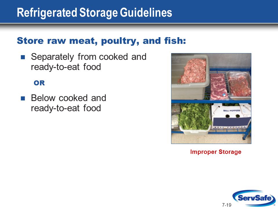 Servsafe Food Storage Chart Raw Meats