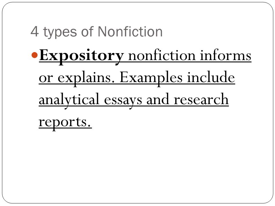 non fiction analysis essay example