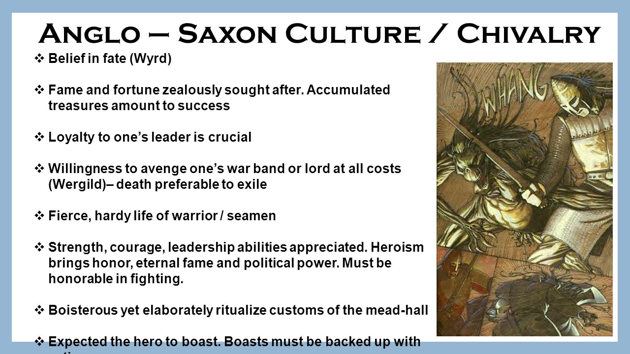 anglo saxon life and culture