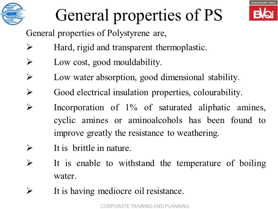 Polystyrene properties - The unprecedented characteristics