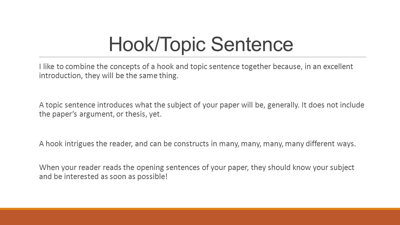 introduction topic sentence
