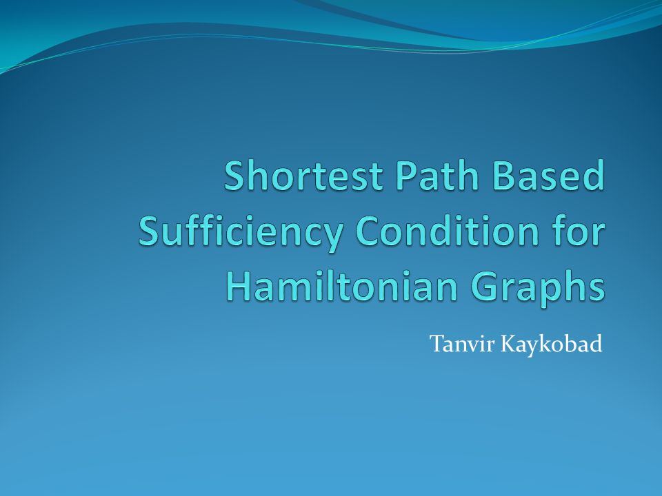Shortest Path Based Sufficiency Condition for Hamiltonian Graphs
