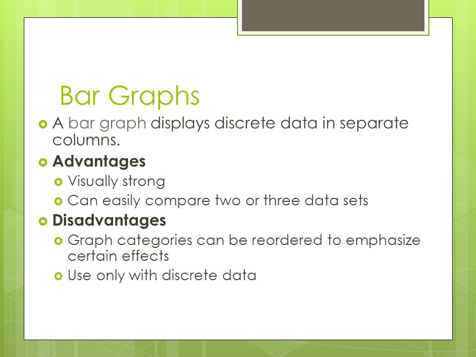 Advantages And Disadvantages Of Bar Graphs And Pie Charts