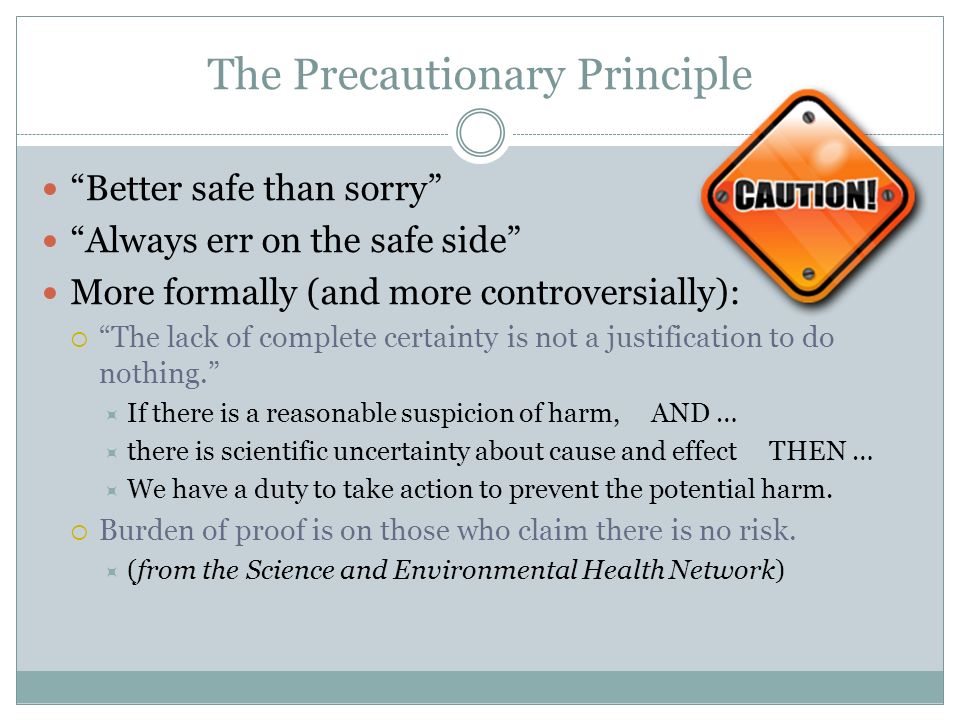 The Precautionary Principle and Cost-Benefit analysis - ppt video ...