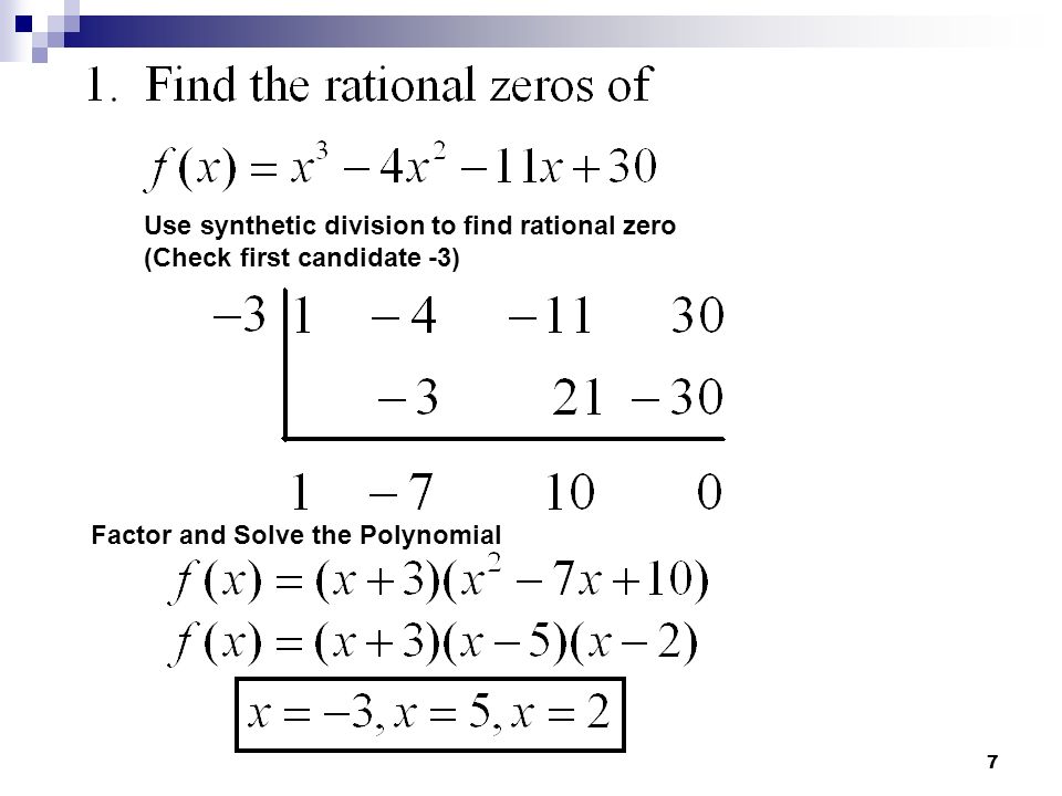 Finding Rational Zeros (Day 1) - ppt video online download
