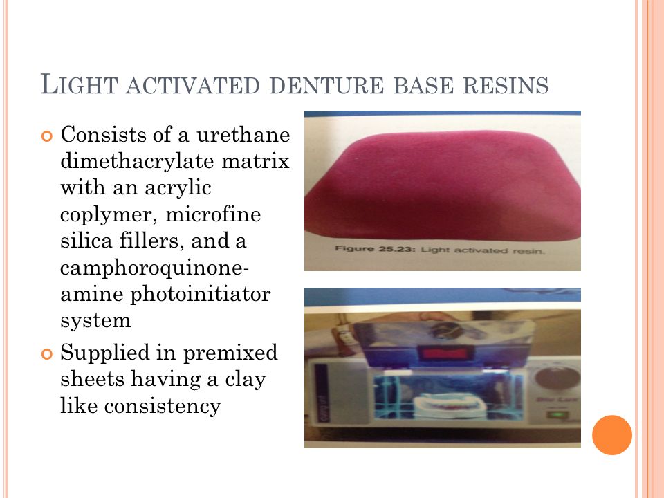 Light activated denture base resins