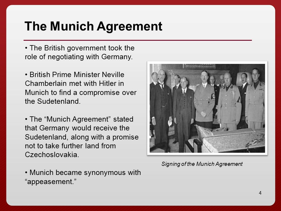 The Munich Agreement - Civilsdaily