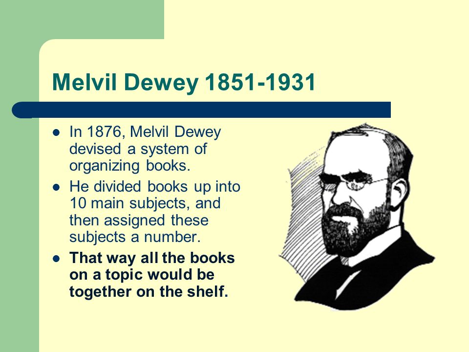 The Dewey Decimal Classification System - ppt video online download