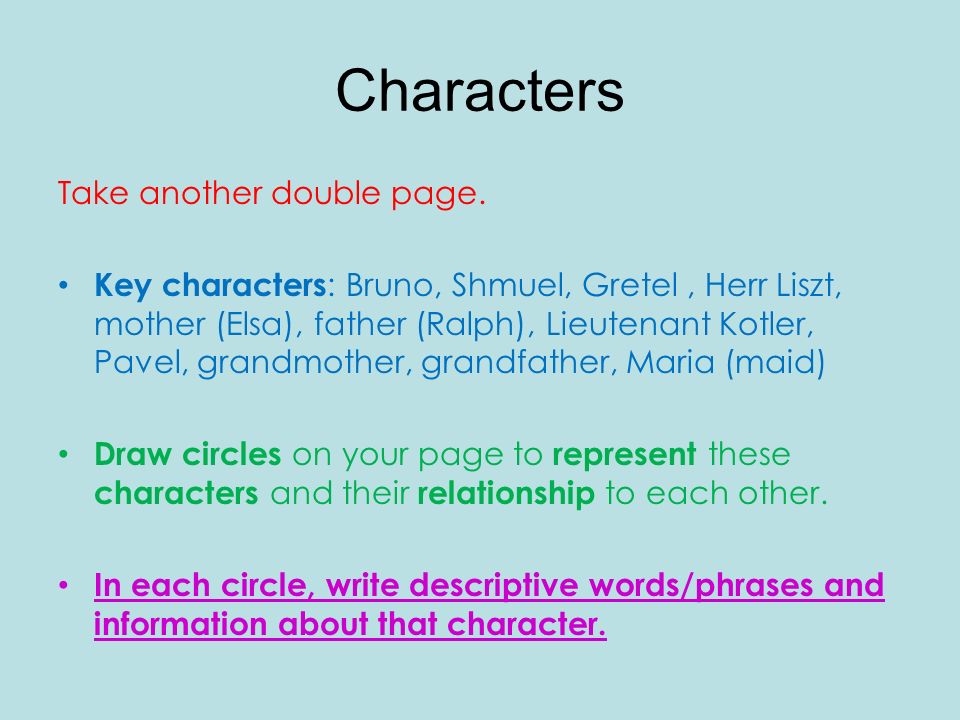 the boy in the striped pajamas characters description