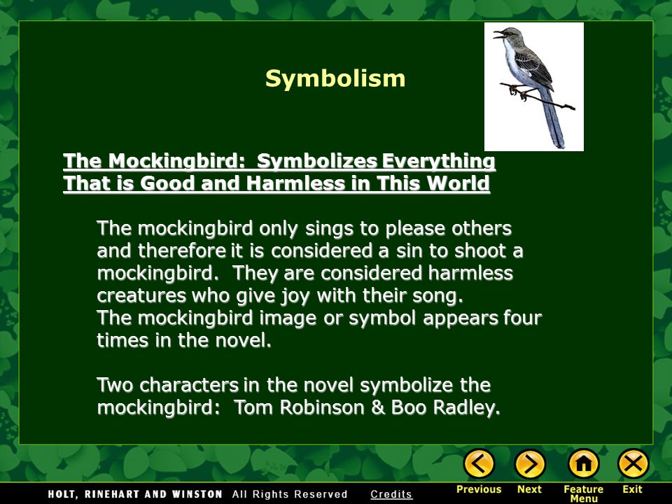 mockingbird as a symbol